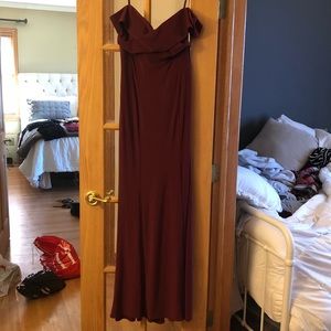 NIGHTWAY OFF THE SHOULDER MERMAID GOWN